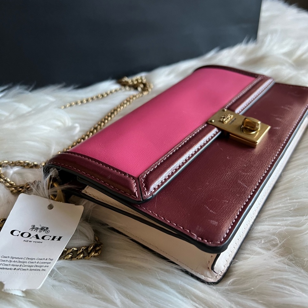 889 - Coach Hutton Clutch in Colorblock - Picture 4 of 14